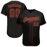 Nadelstreifen authentische benutzerdefinierte Crimson-Old Gold Gold Baseball schwarz Jersey alt Nadelstreifen authentische benutzerdefinierte Crimson-Old Gold Gold Baseball schwarz Jersey alt