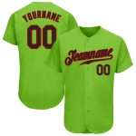 Neon Baseball Schwarz-Rot Custom Grün Authentic Trikot Neon Baseball Schwarz-Rot Custom Grün Authentic Trikot
