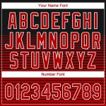 Muster Authentische 3D Design Rot-Weiß Custom Jersey Schwarz Baseball Muster Authentische 3D Design Rot-Weiß Custom Jersey Schwarz Baseball