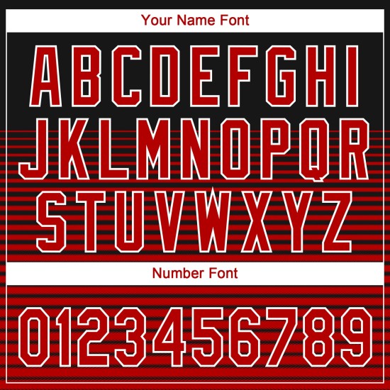 Muster Authentische 3D Design Rot-Weiß Custom Jersey Schwarz Baseball Muster Authentische 3D Design Rot-Weiß Custom Jersey Schwarz Baseball