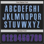 Lila-Hell Custom Jersey Blau Baseball Schwarz Authentic Lila-Hell Custom Jersey Blau Baseball Schwarz Authentic