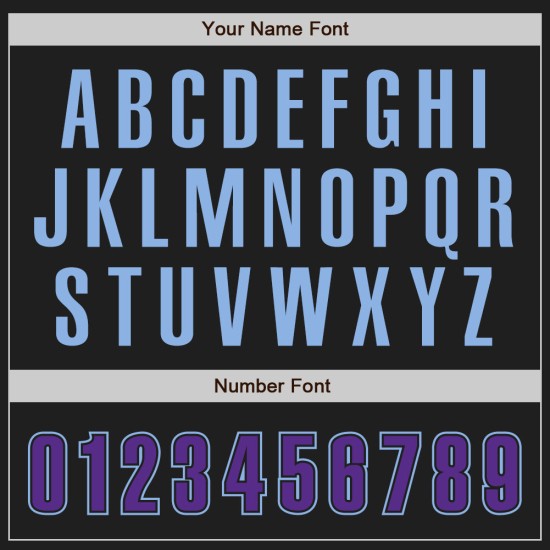 Lila-Hell Custom Jersey Blau Baseball Schwarz Authentic Lila-Hell Custom Jersey Blau Baseball Schwarz Authentic