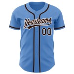 Baseball Custom Jersey Powder Authentic Braun-Weiß Blau Baseball Custom Jersey Powder Authentic Braun-Weiß Blau