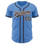 Baseball Custom Jersey Powder Authentic Braun-Weiß Blau Baseball Custom Jersey Powder Authentic Braun-Weiß Blau