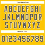 Authentisches, individuelles gelbes Baseball-Trikot Stahlgrau-Weiß