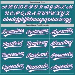 Custom Jersey Weiß-Lila Teal Authentic Baseball