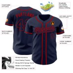 Authentisches Marineblaues Trikot Marineblau-Rot Custom Baseball Authentisches Marineblaues Trikot Marineblau-Rot Custom Baseball