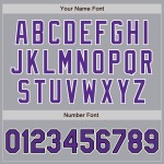 Benutzerdefiniertes Lila-Schwarzes Authentic Gray Baseball Trikot