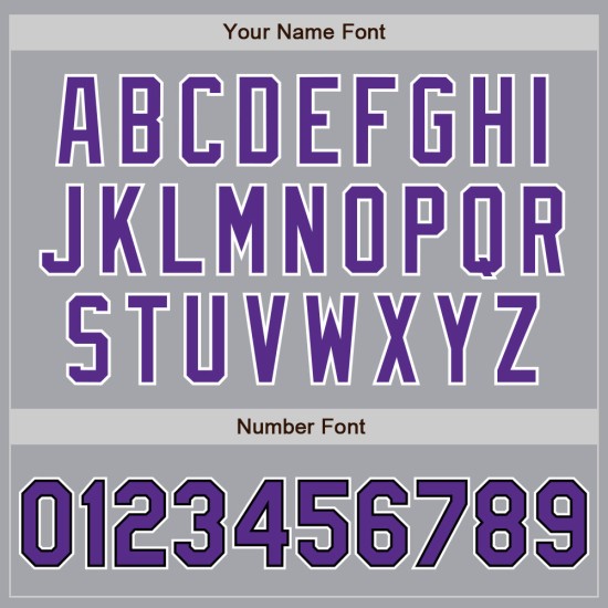 Benutzerdefiniertes Lila-Schwarzes Authentic Gray Baseball Trikot