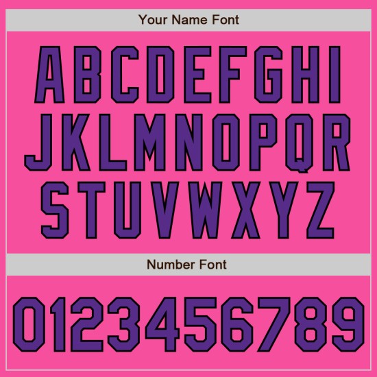 Baseball Authentic Custom Lila-Schwarz Trikot Pink