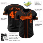 Jersey Baseball Custom Orange Authentic Schwarz Jersey Baseball Custom Orange Authentic Schwarz