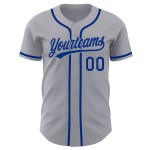 Baseball Custom Authentic Jersey Grau Royal