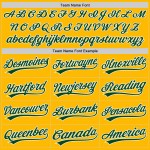 Grün-Weiß Authentic Gold Custom Baseball Jersey