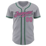 Baseball Grün Jersey Pink-Kelly Grau Authentic Custom