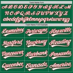 Grün Weiß-Rot Custom Baseball Trikot Authentic Kelly