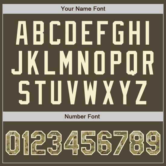 Jersey Baseball Service Olive bis Authentic Salute Camo-Creme Custom Jersey Baseball Service Olive bis Authentic Salute Camo-Creme Custom