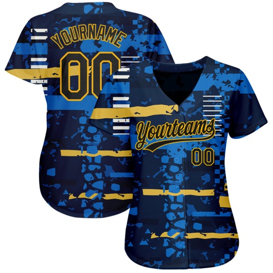 Marine-Gold Muster Design Marine authentische Jersey 3D Custom Baseball Marine-Gold Muster Design Marine authentische Jersey 3D Custom Baseball