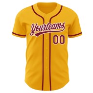Baseball Crimson-Weißgold Authentic Custom Jersey Baseball Crimson-Weißgold Authentic Custom Jersey