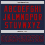 Authentisches Marineblaues Trikot Marineblau-Rot Custom Baseball Authentisches Marineblaues Trikot Marineblau-Rot Custom Baseball