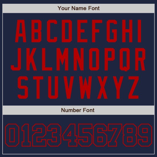 Authentisches Marineblaues Trikot Marineblau-Rot Custom Baseball Authentisches Marineblaues Trikot Marineblau-Rot Custom Baseball