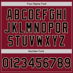 Jersey Custom Authentic Cream Baseball Schwarz-City Crimson