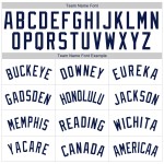 Jersey Navy Weiß Nadelstreifen Orange Custom Baseball Authentic