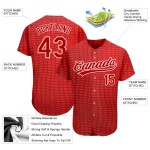 Authentisches Musterdesign 3D Baseball Rot-Weiß Trikot Custom Rot Authentisches Musterdesign 3D Baseball Rot-Weiß Trikot Custom Rot