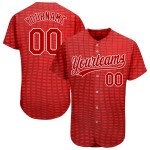 Authentisches Musterdesign 3D Baseball Rot-Weiß Trikot Custom Rot Authentisches Musterdesign 3D Baseball Rot-Weiß Trikot Custom Rot