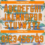Creme Orange-Olive Strand Muster Jersey Insel Design Kokosnuss Authentische Palmen Bucht Und 3D Custom Segelboot Baseball Creme Orange-Olive Strand Muster Jersey Insel Design Kokosnuss Authentische Palmen Bucht Und 3D Custom Segelboot Baseball