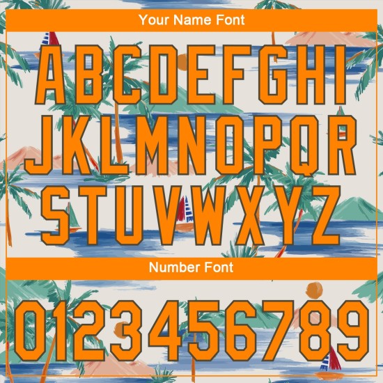 Creme Orange-Olive Strand Muster Jersey Insel Design Kokosnuss Authentische Palmen Bucht Und 3D Custom Segelboot Baseball Creme Orange-Olive Strand Muster Jersey Insel Design Kokosnuss Authentische Palmen Bucht Und 3D Custom Segelboot Baseball