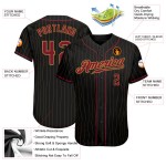 Nadelstreifen authentische benutzerdefinierte Crimson-Old Gold Gold Baseball schwarz Jersey alt Nadelstreifen authentische benutzerdefinierte Crimson-Old Gold Gold Baseball schwarz Jersey alt