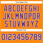 Orange Bay Baseball Trikot Custom Authentic Lila-Weiß