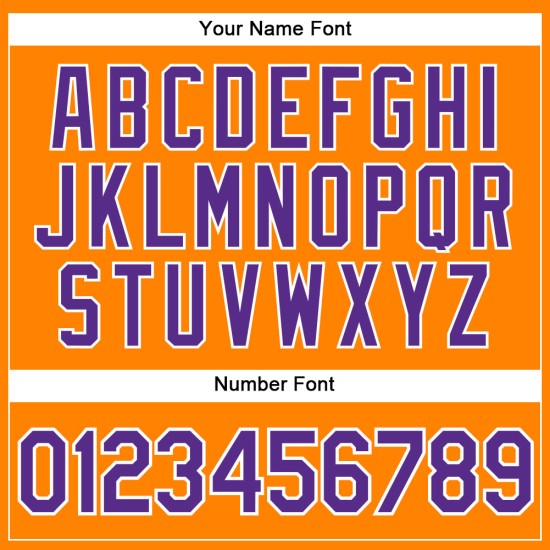 Orange Bay Baseball Trikot Custom Authentic Lila-Weiß