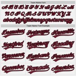 Nadelstreifen Baseball Schwarz Authentic Weiß Custom Crimson Jersey Nadelstreifen Baseball Schwarz Authentic Weiß Custom Crimson Jersey