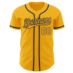 Gold Baseball Authentic Custom Gold-Navy Trikot Gold Baseball Authentic Custom Gold-Navy Trikot
