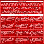 Authentisches Musterdesign 3D Baseball Rot-Weiß Trikot Custom Rot Authentisches Musterdesign 3D Baseball Rot-Weiß Trikot Custom Rot