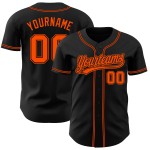Jersey Baseball Custom Orange Authentic Schwarz Jersey Baseball Custom Orange Authentic Schwarz