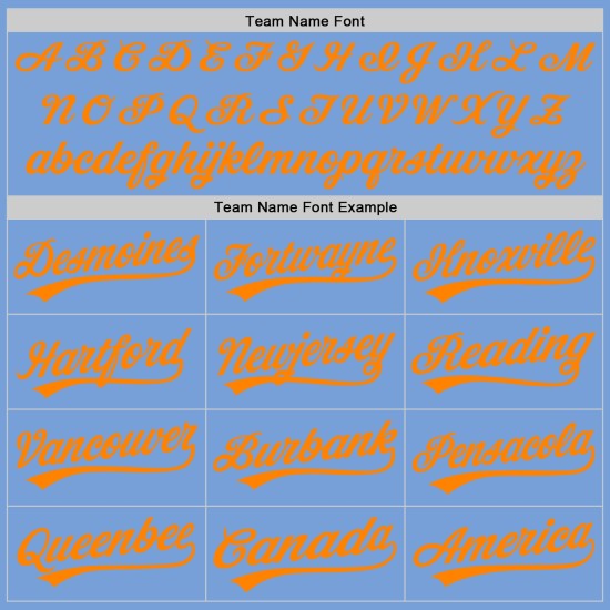 Blue Bay Light Authentic Baseballtrikot, individuell gestaltet, Orange Blue Bay Light Authentic Baseballtrikot, individuell gestaltet, Orange