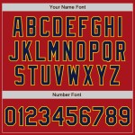 Marineblau-Gold Custom Red Authentic Baseballtrikot