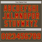 Baseball Salute Authentic Trikot Rot-Gold Custom To Service Oliv Baseball Salute Authentic Trikot Rot-Gold Custom To Service Oliv