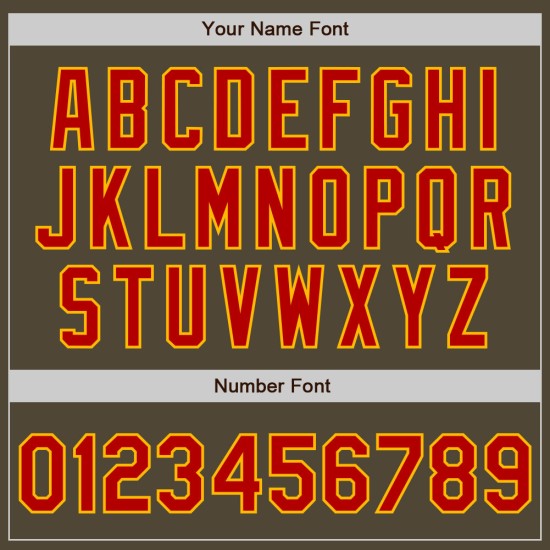 Baseball Salute Authentic Trikot Rot-Gold Custom To Service Oliv Baseball Salute Authentic Trikot Rot-Gold Custom To Service Oliv