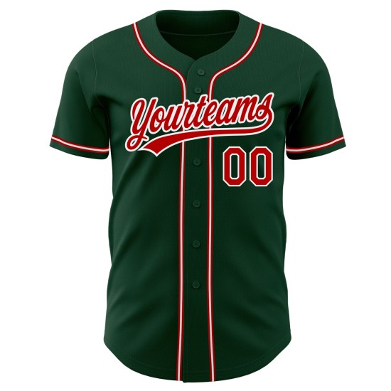 Rot-Weiß Baseball Authentic Jersey Grün Custom