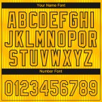 Gold-Schwarzes authentisches 3D-Trikot-Muster im goldenen Baseball-Design