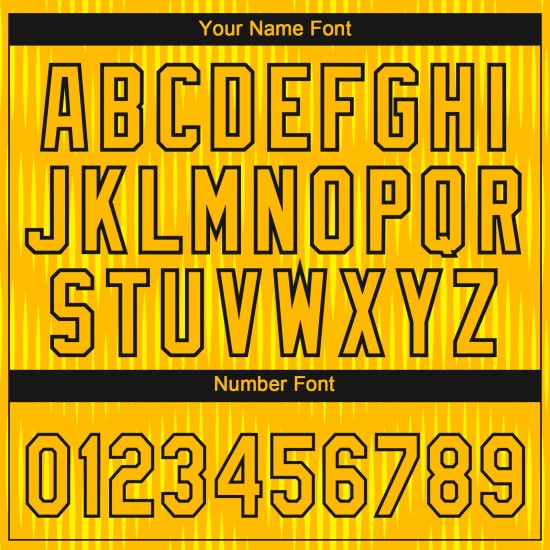 Gold-Schwarzes authentisches 3D-Trikot-Muster im goldenen Baseball-Design