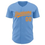 Blue Bay Light Authentic Baseballtrikot, individuell gestaltet, Orange Blue Bay Light Authentic Baseballtrikot, individuell gestaltet, Orange