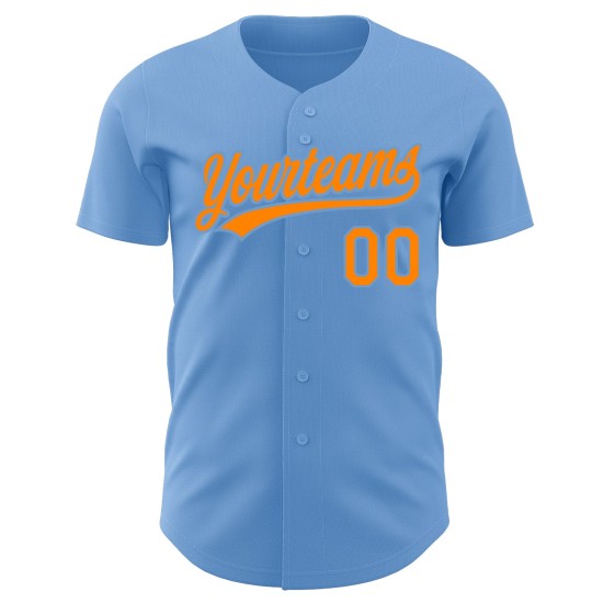 Blue Bay Light Authentic Baseballtrikot, individuell gestaltet, Orange Blue Bay Light Authentic Baseballtrikot, individuell gestaltet, Orange