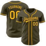 Salute To Gold-Schwarzes authentisches Baseball-Service-Custom-Oliventrikot Salute To Gold-Schwarzes authentisches Baseball-Service-Custom-Oliventrikot