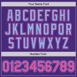 Pink-Light Jersey Custom Baseball Authentic Lila Blau