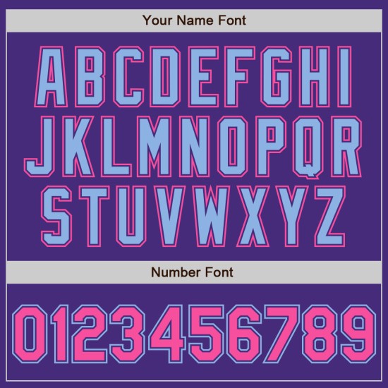 Pink-Light Jersey Custom Baseball Authentic Lila Blau