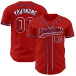 Baseball Authentic Red Custom Trikot Rot-Marineblau Baseball Authentic Red Custom Trikot Rot-Marineblau